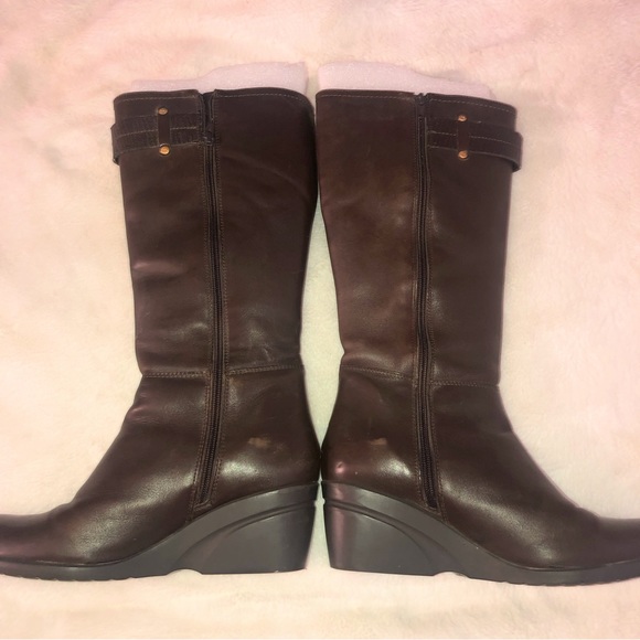 Genuine Leather Brown Knee High Boots 👢 size 09 - Picture 2 of 11